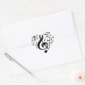 Sticker Cœur Decorate Everything with Musical Notes! (Enveloppe)