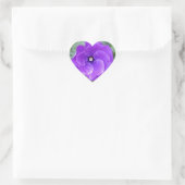 Sticker Cœur Deep Purple Hibiscus Flower (Sac)