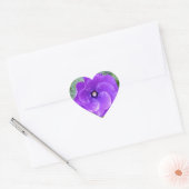 Sticker Cœur Deep Purple Hibiscus Flower (Enveloppe)