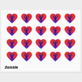 Sticker Cœur Déesse triple (Feuille)