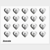 Sticker Cœur Dem Eyes ! - Chrome (Feuille)
