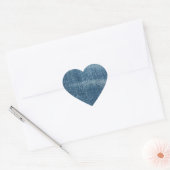 Sticker Cœur Denim (Enveloppe)