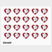 Sticker Cœur Dent saine et heureuse (Feuille)