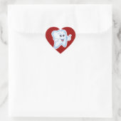 Sticker Cœur Dent saine et heureuse (Sac)