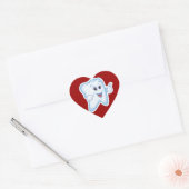 Sticker Cœur Dent saine et heureuse (Enveloppe)