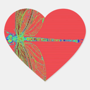 Sticker Cœur Dentelle verte Deagonfly de Sharles