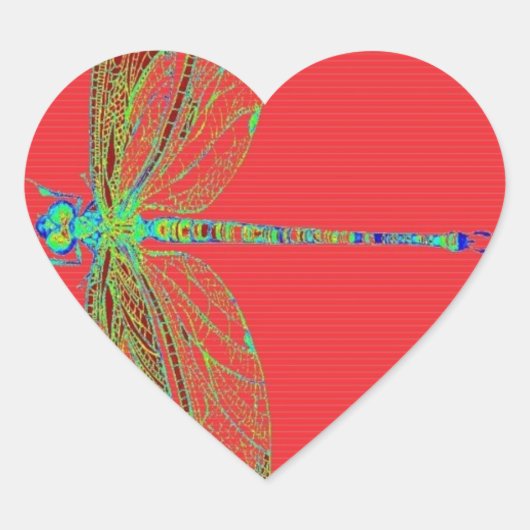 Sticker Cœur Dentelle verte Deagonfly de Sharles (Devant)