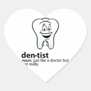 Sticker Cœur Dentiste