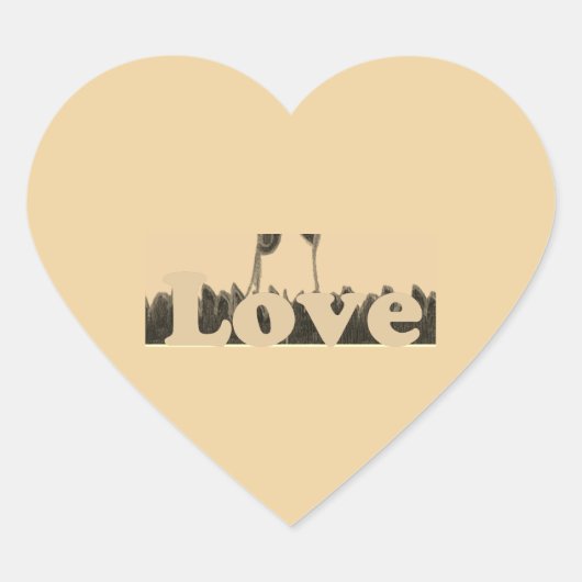 Sticker Cœur Derniers mignons gentils & adorables tous avec com (Devant)