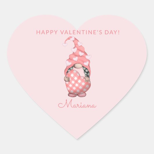 Sticker Cœur Des Valentines Joyeuses Fêtes Favorisées (Devant)