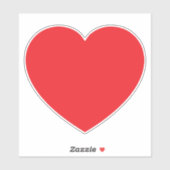 Sticker Coeur des Valentines rouges (Feuille)