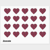 Sticker Cœur Design chaleureux rouge (Feuille)