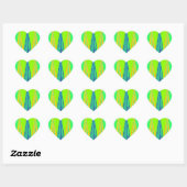 Sticker Cœur Design d'art Motif géométrique Edgy (Feuille)