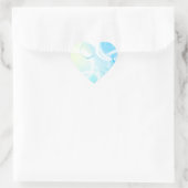 Sticker Cœur Design d'oeuvres d'art Abstraites en bleu (Sac)