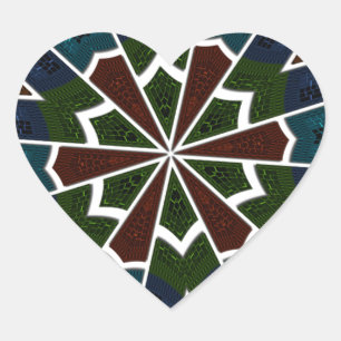 Sticker Cœur Design inspiré de Sari avec détails complexes