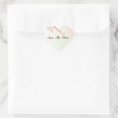 Sticker Cœur Design Naturel Fleur De Cerisier Rose Et Blanc (Sac)