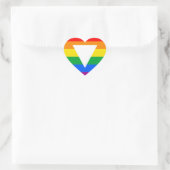 Sticker Cœur Design triangle gay pride (Sac)