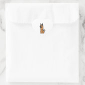 Sticker Cœur Dessin animé de German Shepherd (Sac)