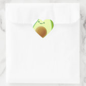 Sticker Cœur Dessin Avocado mignon (Sac)