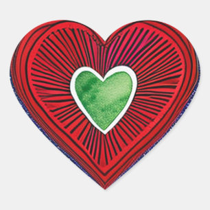 Sticker Cœur Dessin de coeur moderne Saint Valentin