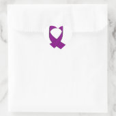 Sticker Cœur Dessin de ruban violet (Sac)