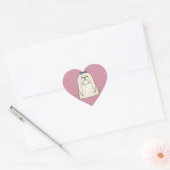 Sticker Cœur Dessin maltais (Enveloppe)