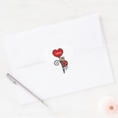 Sticker Cœur Dessin Personnalisé Cute LadyBug (Enveloppe)