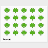 Sticker Cœur Dessin Shamrock de Saint Patrick (Feuille)