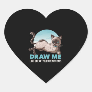 Sticker Cœur Dessinez-Moi Comme Une De Vos Filles Françaises Ch