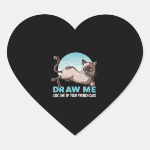 Sticker Cœur Dessinez-Moi Comme Une De Vos Filles Françaises Ch