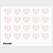 Sticker Cœur Deux cœurs liés - (Feuille)