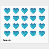 Sticker Cœur diamant bleu (Feuille)