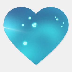 Sticker Cœur diamant bleu