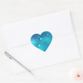 Sticker Cœur diamant bleu (Enveloppe)