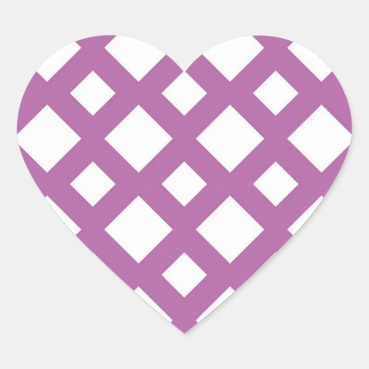 Sticker Cœur Diamants blancs sur Lavender (Devant)