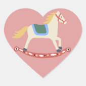 Sticker Coeur d'illustration Rocking Horse (Devant)