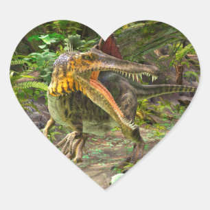 Sticker Cœur Dinosaure Spinosaurus