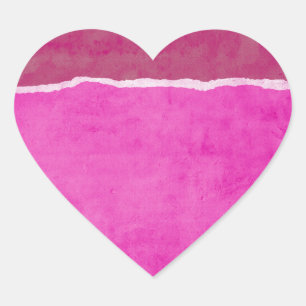 Sticker Cœur Dirty ripped rose paper