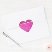 Sticker Cœur Dirty ripped rose paper (Enveloppe)