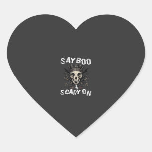 Sticker Cœur Dis Cranne d'Intimidation Couronne Chauve-Souris A