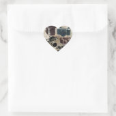 Sticker Cœur distressed photographe retro camera (Sac)