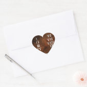 Sticker Cœur Dix commandements (Enveloppe)