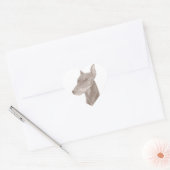 Sticker Cœur Doberman Portrait (Enveloppe)