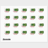 Sticker Cœur DOCTEUR de DM de JOYEUX NOËL d'OPHTALMOLOGUE (Feuille)