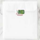 Sticker Cœur DOCTEUR de DM de JOYEUX NOËL d'OPHTALMOLOGUE (Sac)