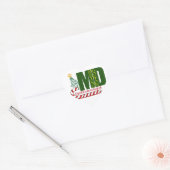 Sticker Cœur DOCTEUR de DM de JOYEUX NOËL d'OPHTALMOLOGUE (Enveloppe)
