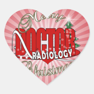 STICKER CŒUR DOCTEUR DE RADIOLOGIE DE NOËL