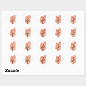 Sticker Cœur Doigts amoureux (Feuille)