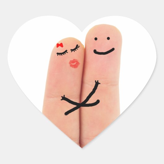 Sticker Cœur Doigts amoureux (Devant)