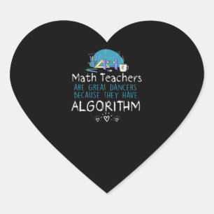Sticker Cœur Don de l'enseignant Enseignants en mathématiques